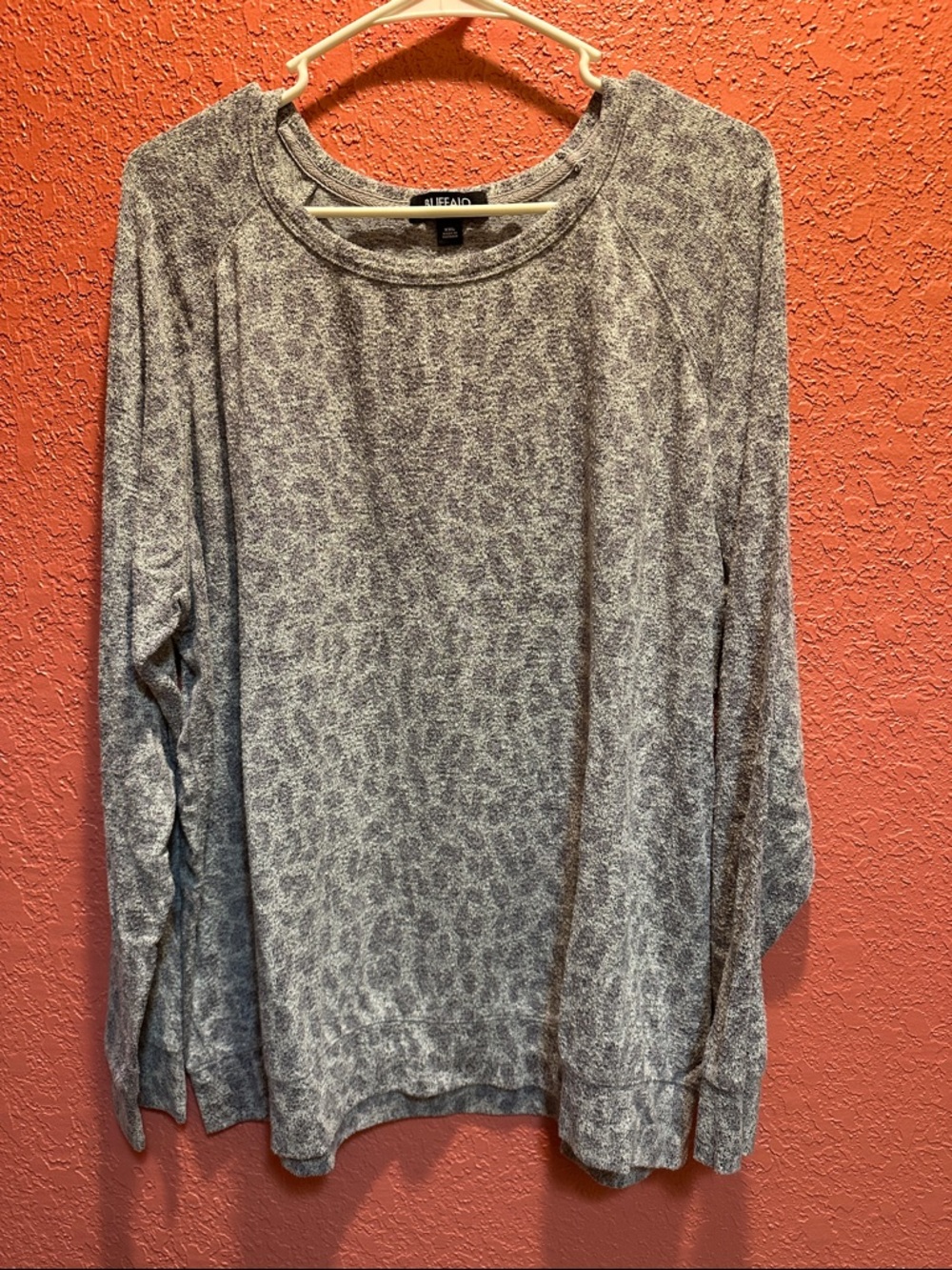 a new day Gray Leopard-Print Long Sleeve Sweatshirt